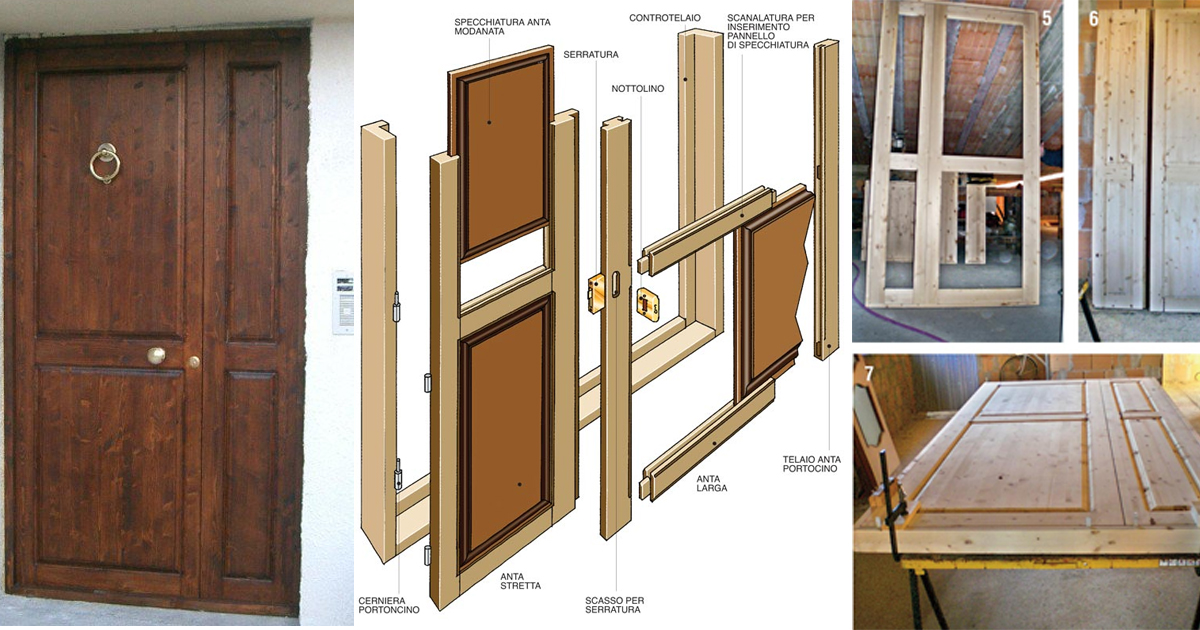 Come costruire un portoncino per lingresso bricoportale: fai da ... Costruire una porta in legno massello