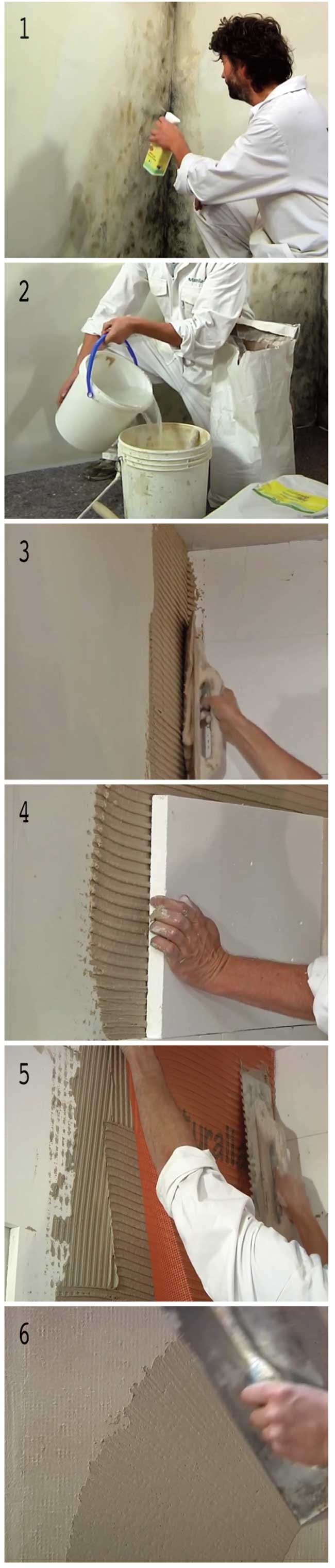 Come togliere la muffa dai muri colorati