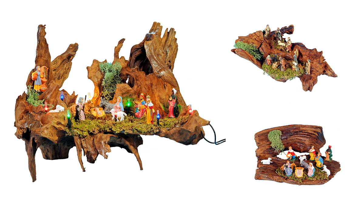 Presepe di radici bricoportale: fai da te e bricolage Ceppi con radice di legno