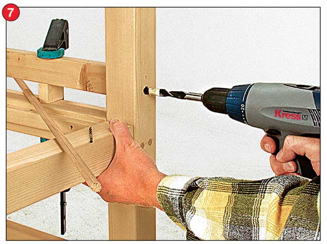 unione delle gambe telaio cucina in legno