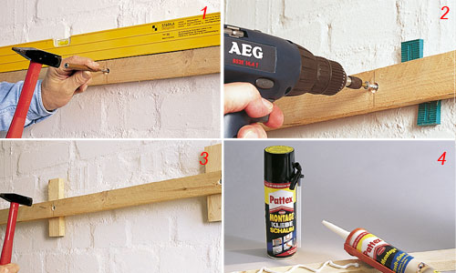 Come applicare le perline bricoportale: fai da te e bricolage Fissaggio travi in legno a muro