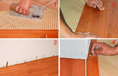 Posare il parquet incollato bricoportale: fai da te e bricolage Parquet da incollare su piastrelle