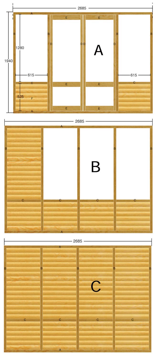 schema di costruzione casa in legno