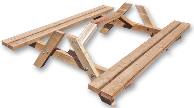 struttura tavolo di legno fai da te