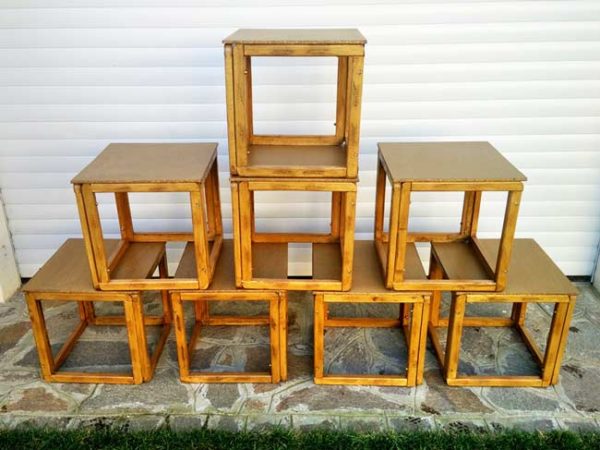 100 Cubetti Di Legno Naturale CYEER 30x30x30 Mm, Non Trattati, Per Fai Da Te, Matematica E Puzzle