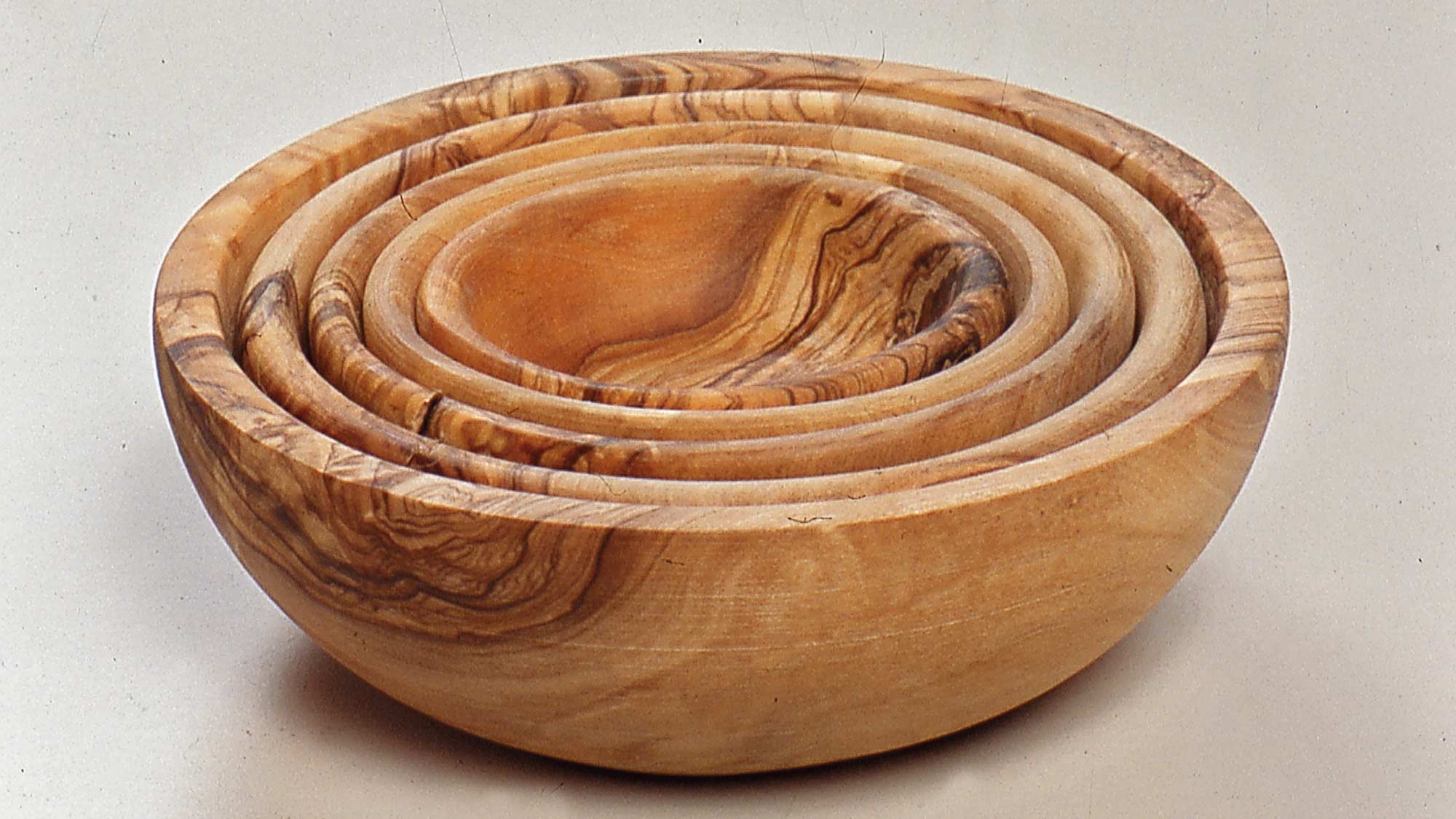 Set 4 Ciotole In Legno Di Acacia Intagliate A Mano, Cm 10,16 X 10,16 X 3,81, Per Salse, Snack, Frutta