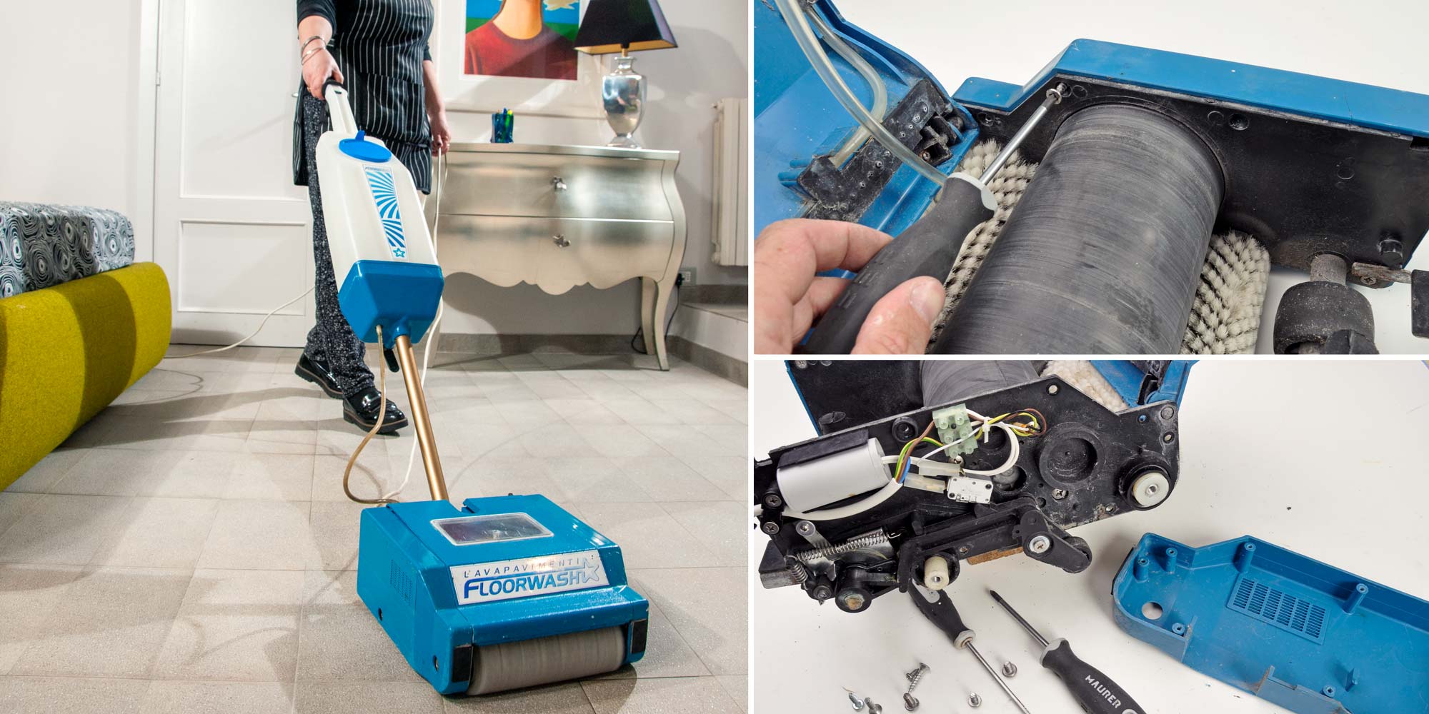 Manutenzione della lavapavimenti | Pulizia e sostituzione spazzole