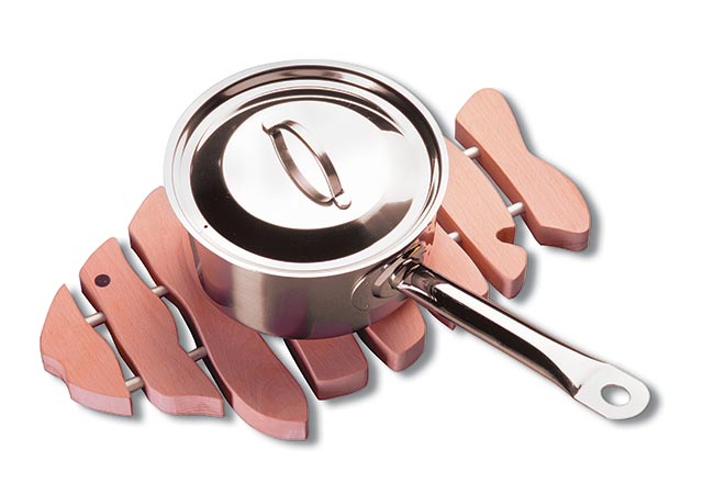 Set 3 Sottopentola In Legno Di Faggio A Forma Di Albero - Sottopentola Resistenti Al Calore Per Piatti Caldi, Decorativi E Pratici Con Supporto, 424g - 3